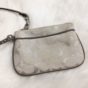 Coach monogram wristlet